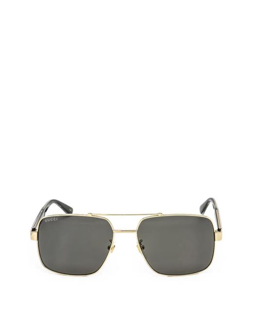 Gucci Gray Pilot-Frame Sunglasses for men