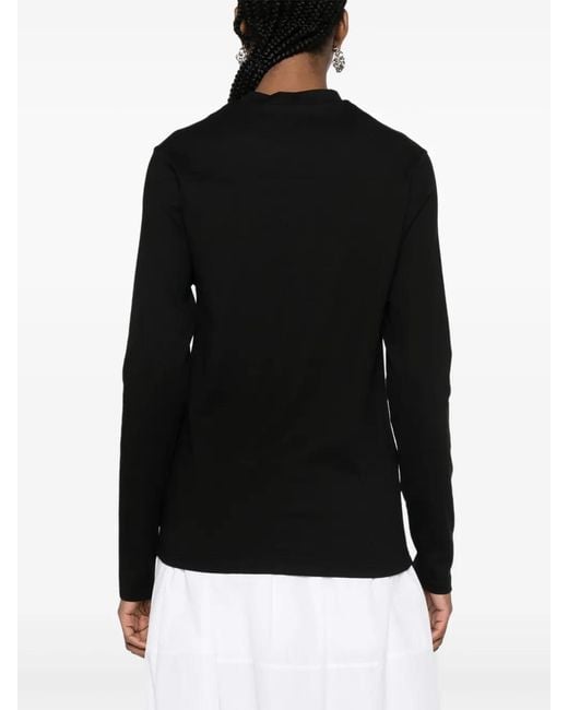 Jil Sander Black Logo Cotton T-shirt