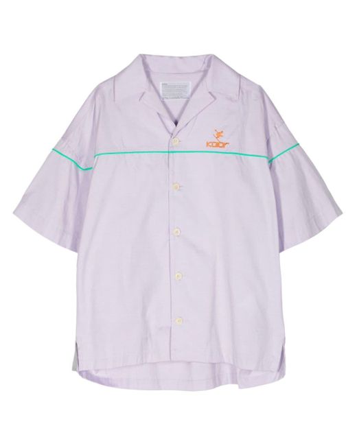 Logo-embroidered cotton shirt Kolor pour homme en coloris Purple