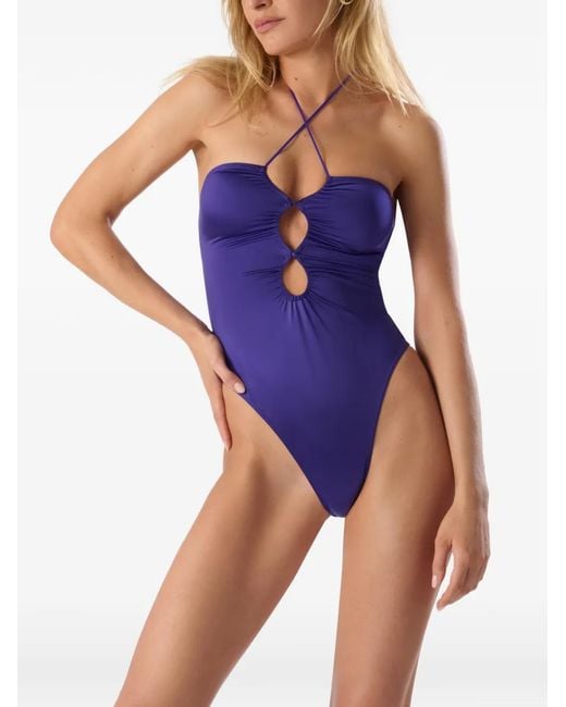Maison Close Purple Thong Swimsuit