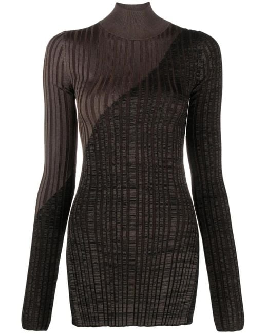 Nanushka Black Zareen High-Neck Ribbed Jumper