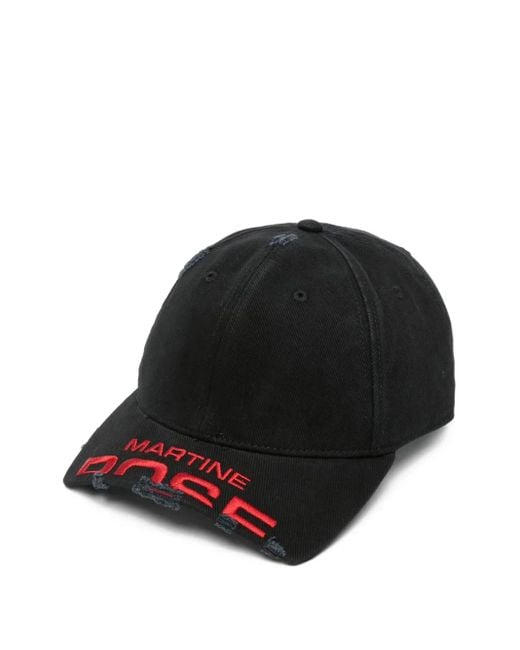 メンズ Martine Rose Distressed-brim Baseball Cap Black