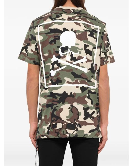 Mastermind Japan Black Camo-Print T-Shirt for men