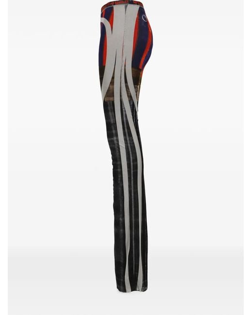 OTTOLINGER White Racing Plaid Mesh Trousers