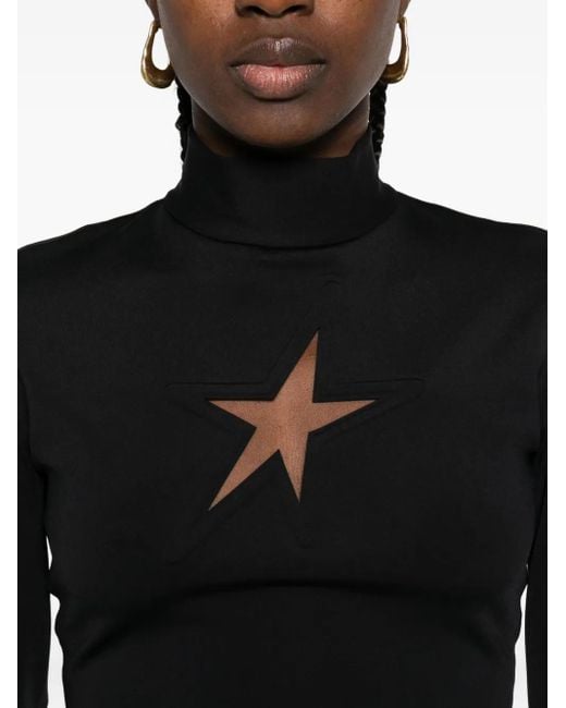 Mugler ハイネック ロングtシャツ Black
