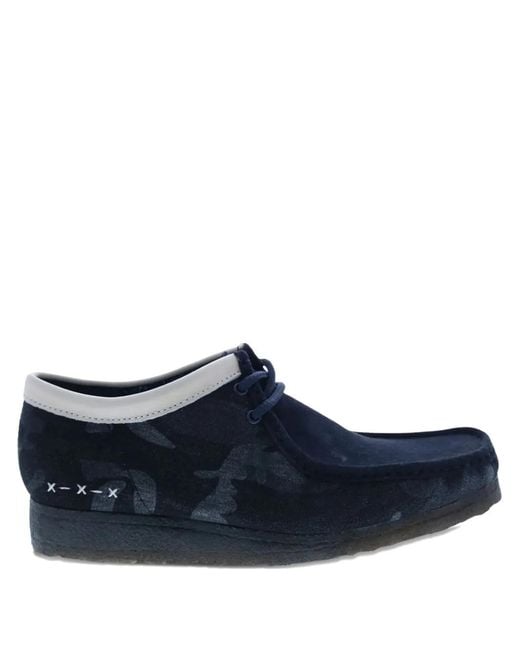 Clarks Blue Wallabee Lace-Up Boots for men