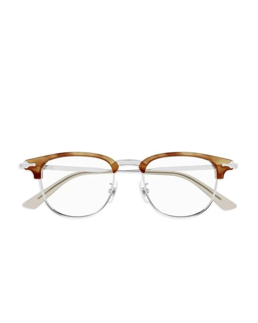 Montblanc Brown Round-Frame Glasses for men