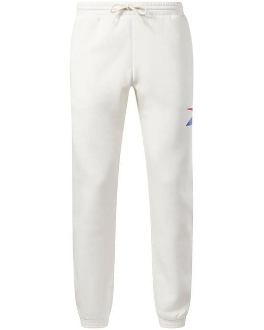 Reebok Blue Vector-Logo Track Pants for men