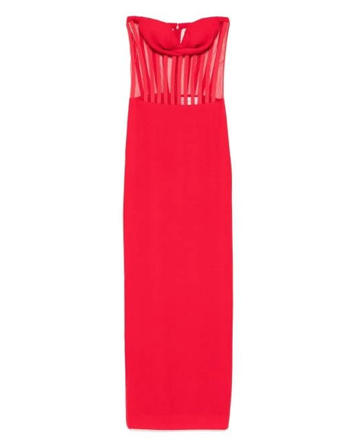 Monot Strapless Jurk in het Red