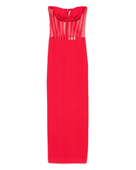 Monot ストラップレス ドレス Red