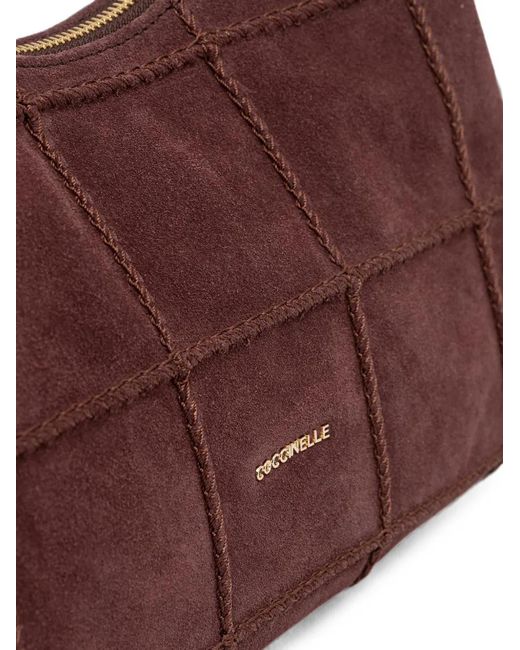 Coccinelle Purple Quilted Braided-Handle Shoulder Bag