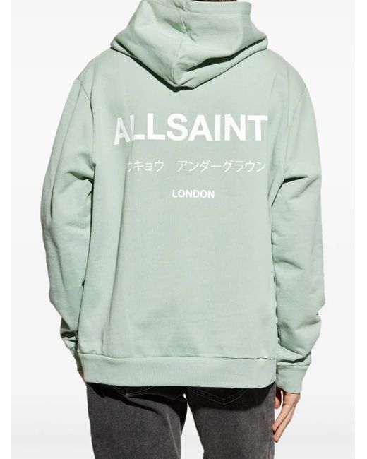 AllSaints Green Underground Hoodie for men
