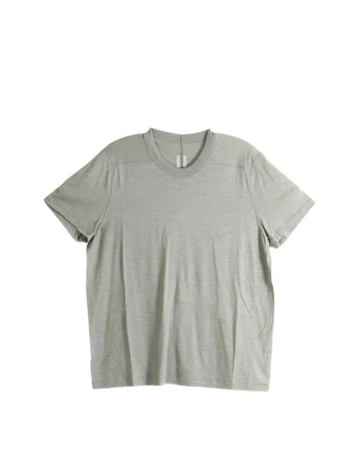 Rick Owens Gray Short Level Seam-Detail T-Shirt for men