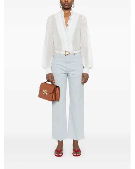 Victoria Beckham Blue Logo-Patch Jeans