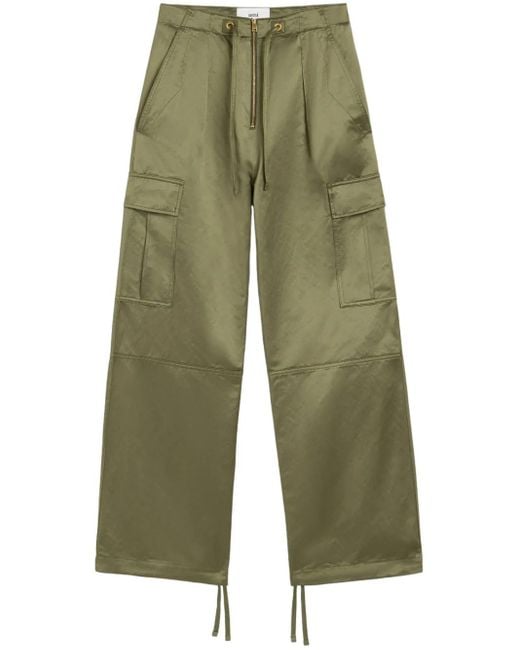 AMI Green Zipped Cargo Pants