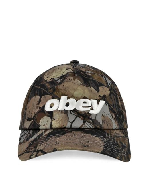 Obey Green Delta 5 Camouflage-Print Cap for men