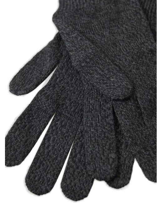 Dolce & Gabbana Black Knit Wool Gloves for men
