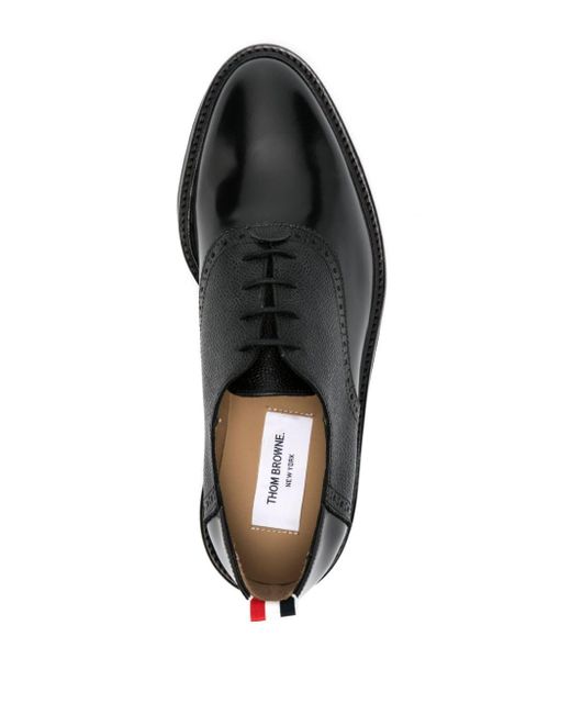 Zapatos de vestir con etiqueta del logo Thom Browne de hombre de color Black