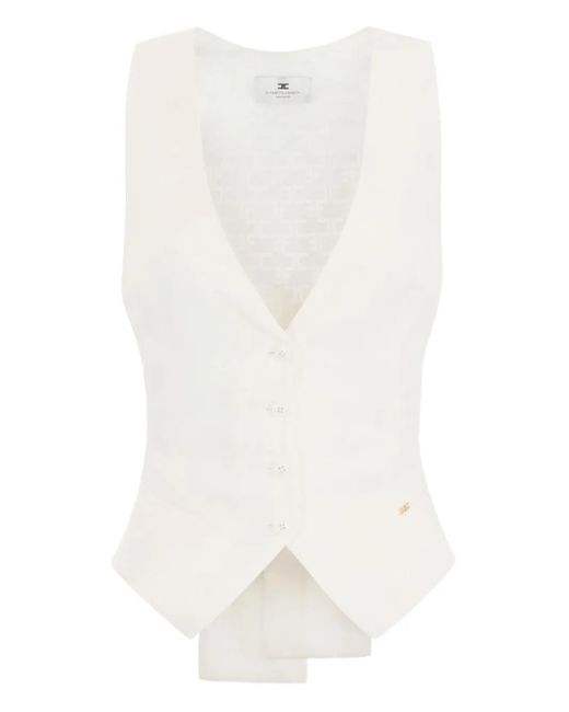 Elisabetta Franchi ギャバジン ベスト White