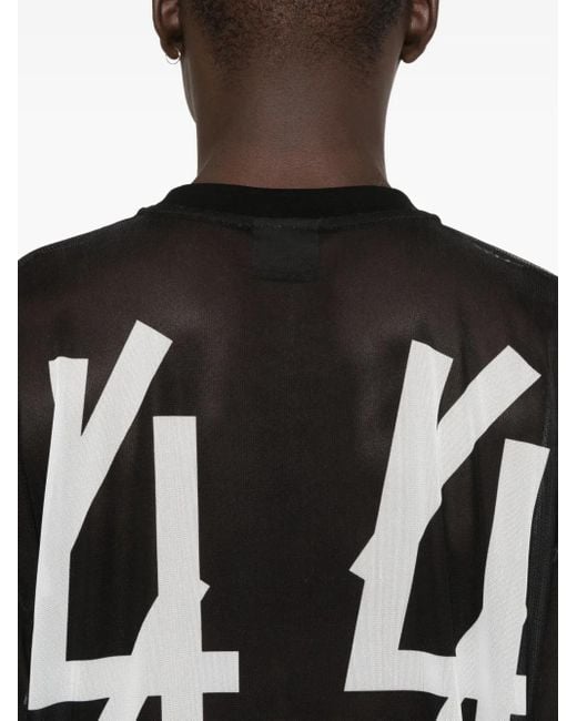 44 Label Group T-Shirt aus Mesh mit Logo-Print in Black für Herren