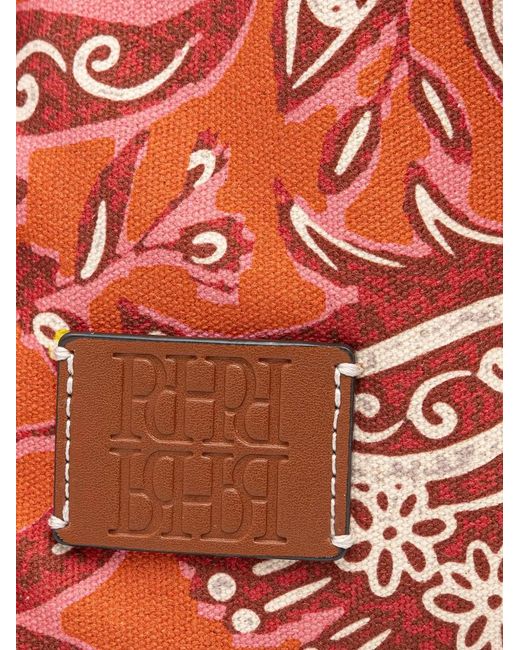 Pedro Del Hierro Madrid Red Paisley-Print Drawstring Tote Bag