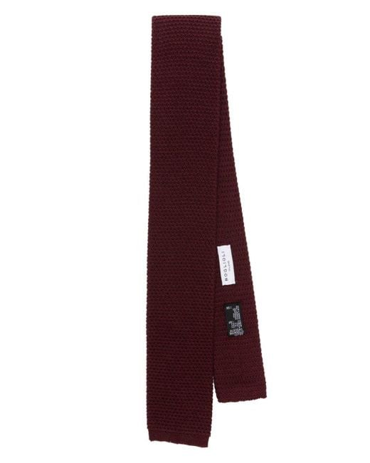 Boglioli Purple Square-tip Knitted Tie for men