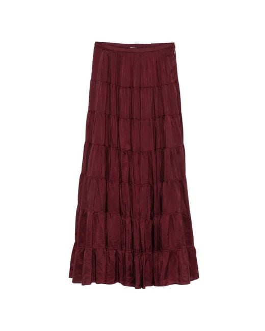 Forte_forte Purple Tiered Maxi Skirt