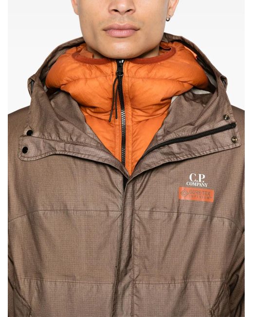 C P Company Brown Gore G-Type Reversible Jacket for men