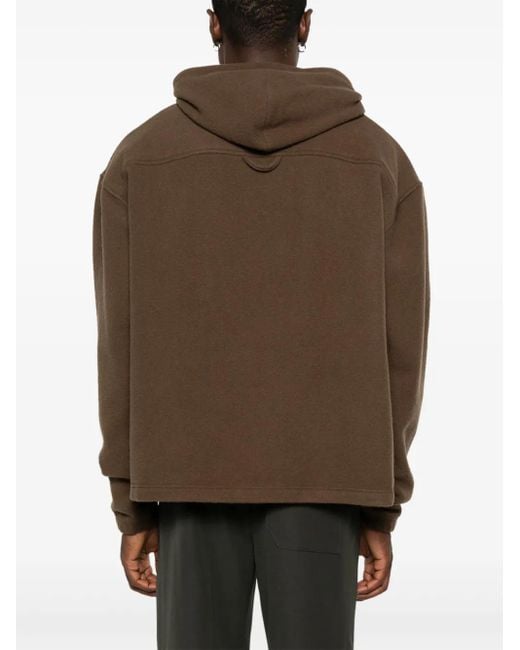 Rier Brown Fleece Hoodie for men