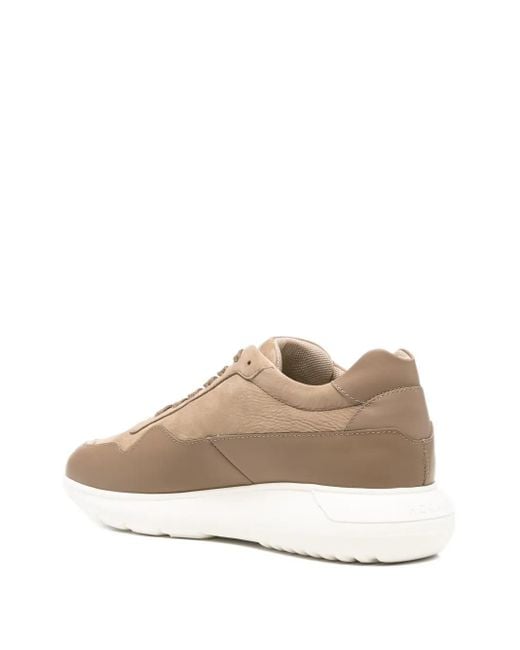 Hogan Brown Interactive 3 Leather Sneakers for men