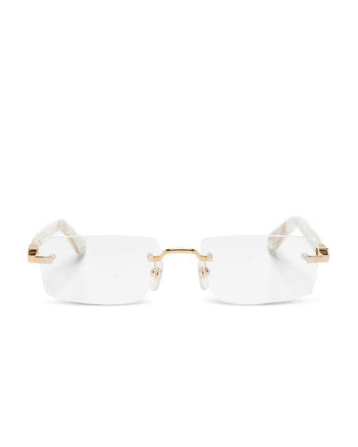 Cartier Metallic Rimless Glasses