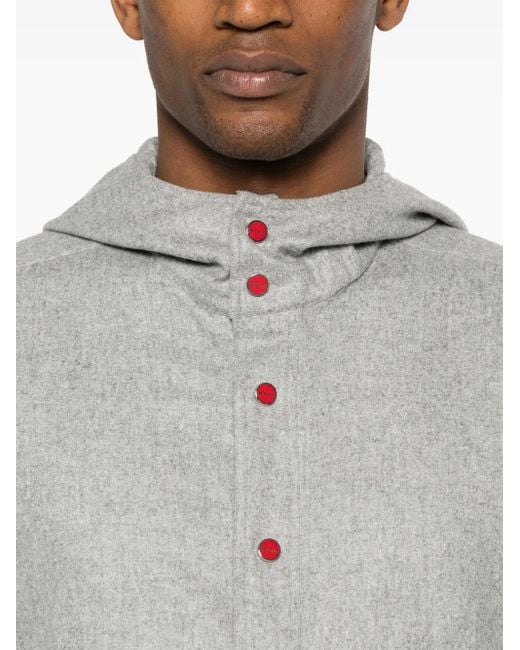 Kiton Overhemd Met Capuchon in het Gray voor heren