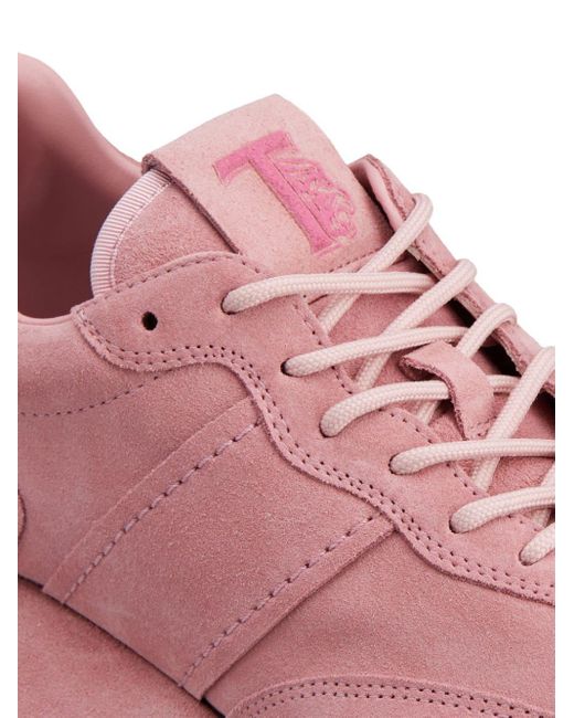 Tod's Pink Sportiva Run Suede Sneakers