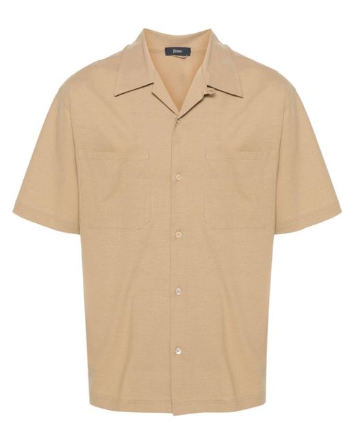 Herno Natural Short-sleeve Cotton Shirt for men