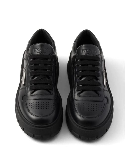 Prada Black Leather Sneakers for men