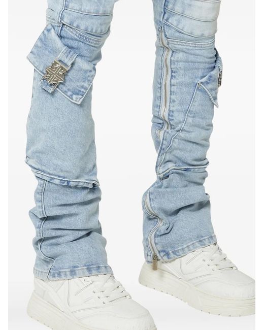 GUAPI Ops Cargo Jeans in het Blue voor heren