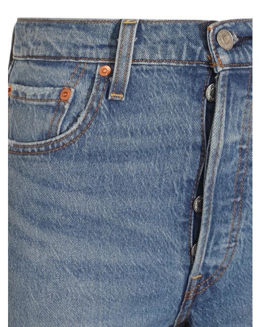 Levi's Blue High-Waisted Straight-Leg Jeans