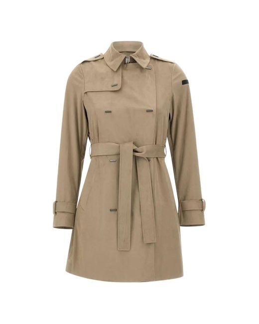 Rrd Natural Double-Breasted Belted Trench Coat