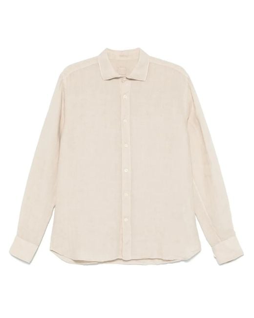 メンズ 120% Lino リネンシャツ White