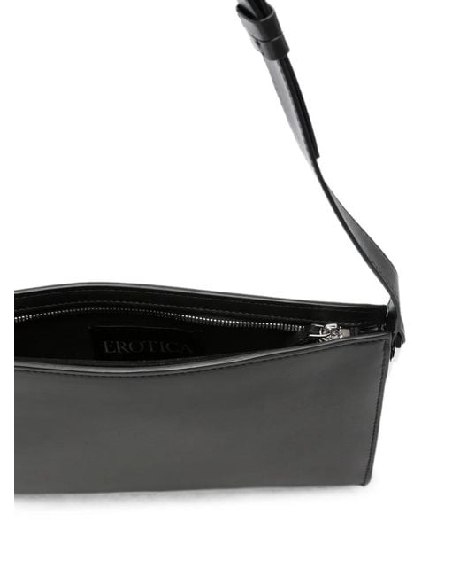 Dondup Black Ring-Handle Leather Tote Bag