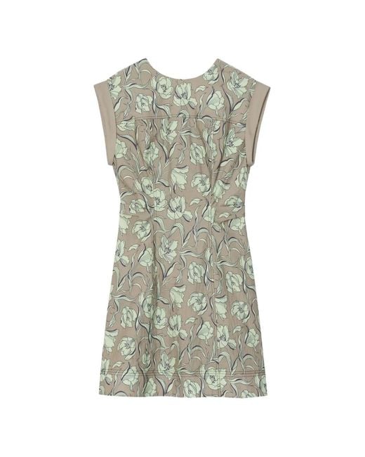 philip lim green dress 3.1 x Shopbop Long Sleeve Rugby Combo Mini Dress With Lace - GREEN-BLUSH main image 0