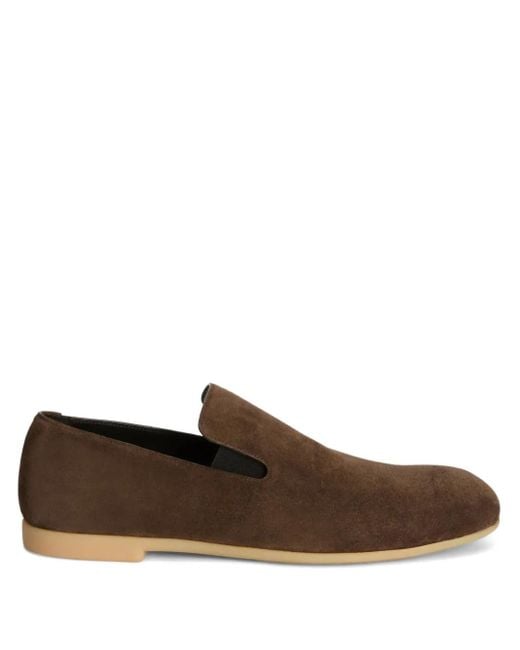 Jil Sander Brown Suede Loafers for men