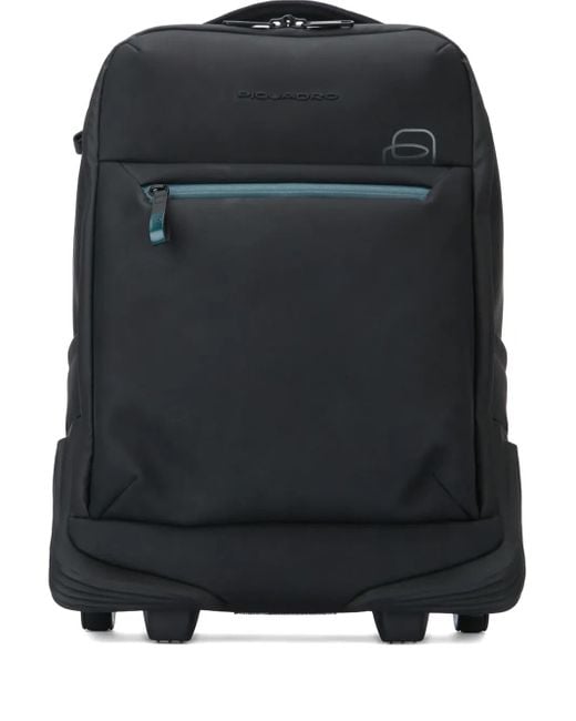 Piquadro Black Convertible Wheeled 15.6" Backpack
