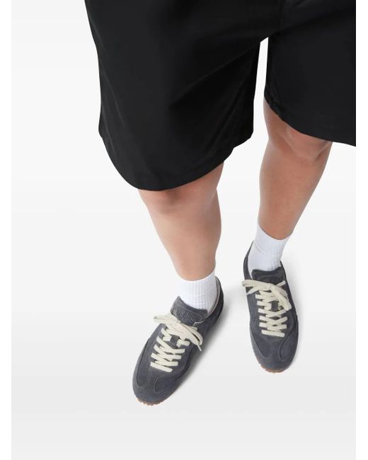Axel Arigato Gray Daze Runner Suede Lace-Up Low-Top Sneakers