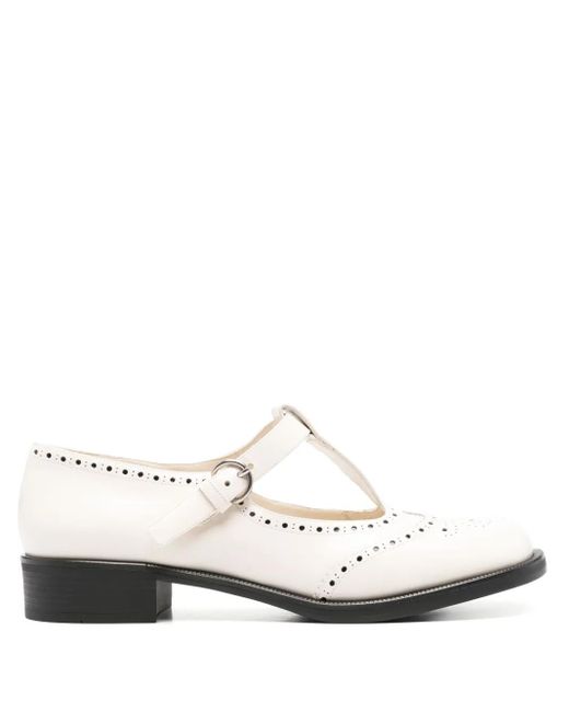 Miu Miu White 35Mm Leather Loafers
