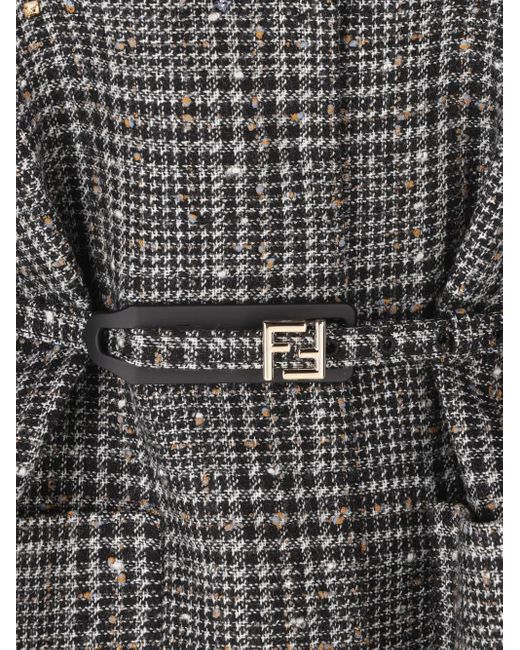 Fendi Gray Crystal-Embellished Jacket