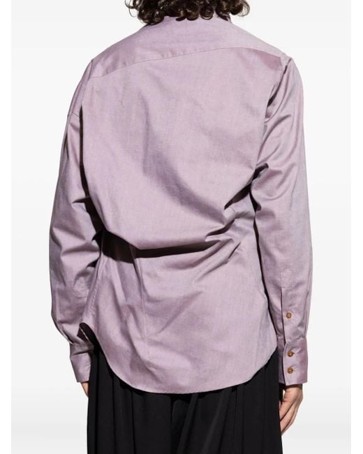 Vivienne Westwood Purple Orb-Embroidered Shirt for men