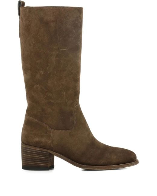 Officine Creative Brown Suede Mid-Calf Boots