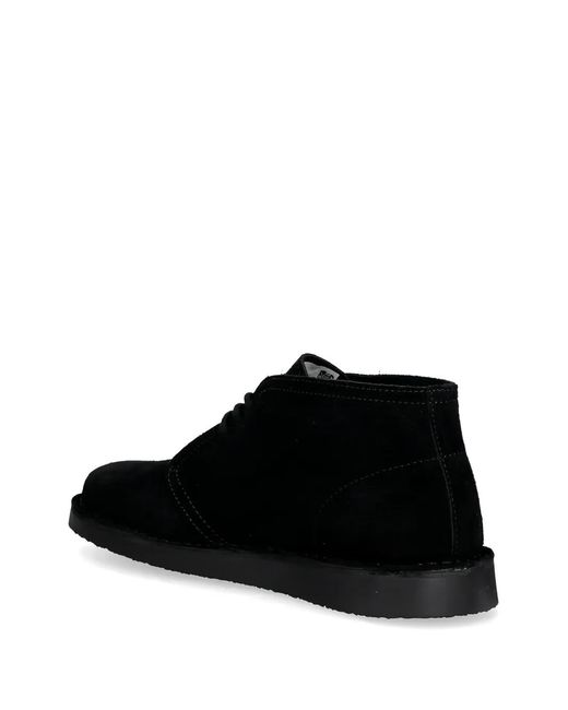 Fred Perry Black Hawley Lace-Up Fastening Desert Boots for men