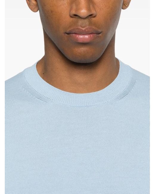 Comme des Garçons Blue Crew-Neck Sweater for men